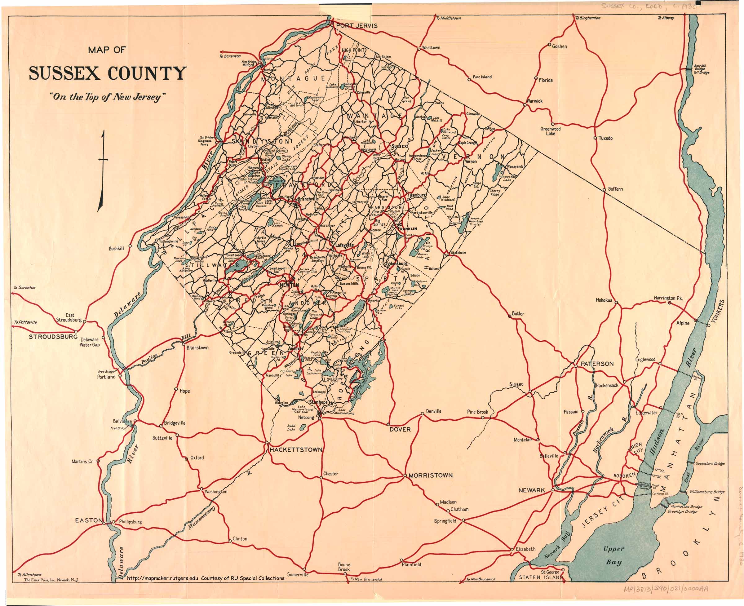 Maps - Sussex County NJ, 1930.