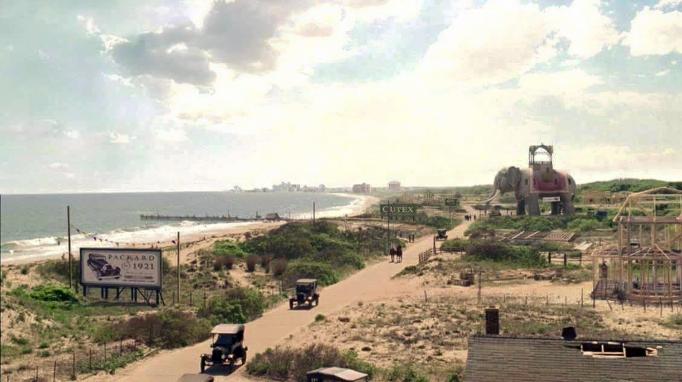 Atlantic City - Approaching Americas vacation Destination - c 1920