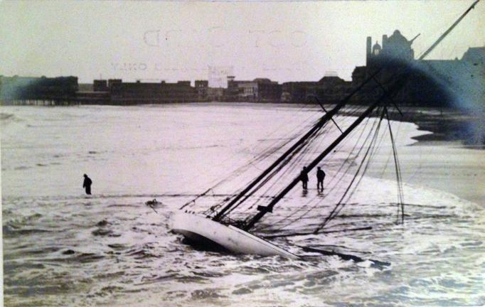 Atlantic City - Beached sailing vessel