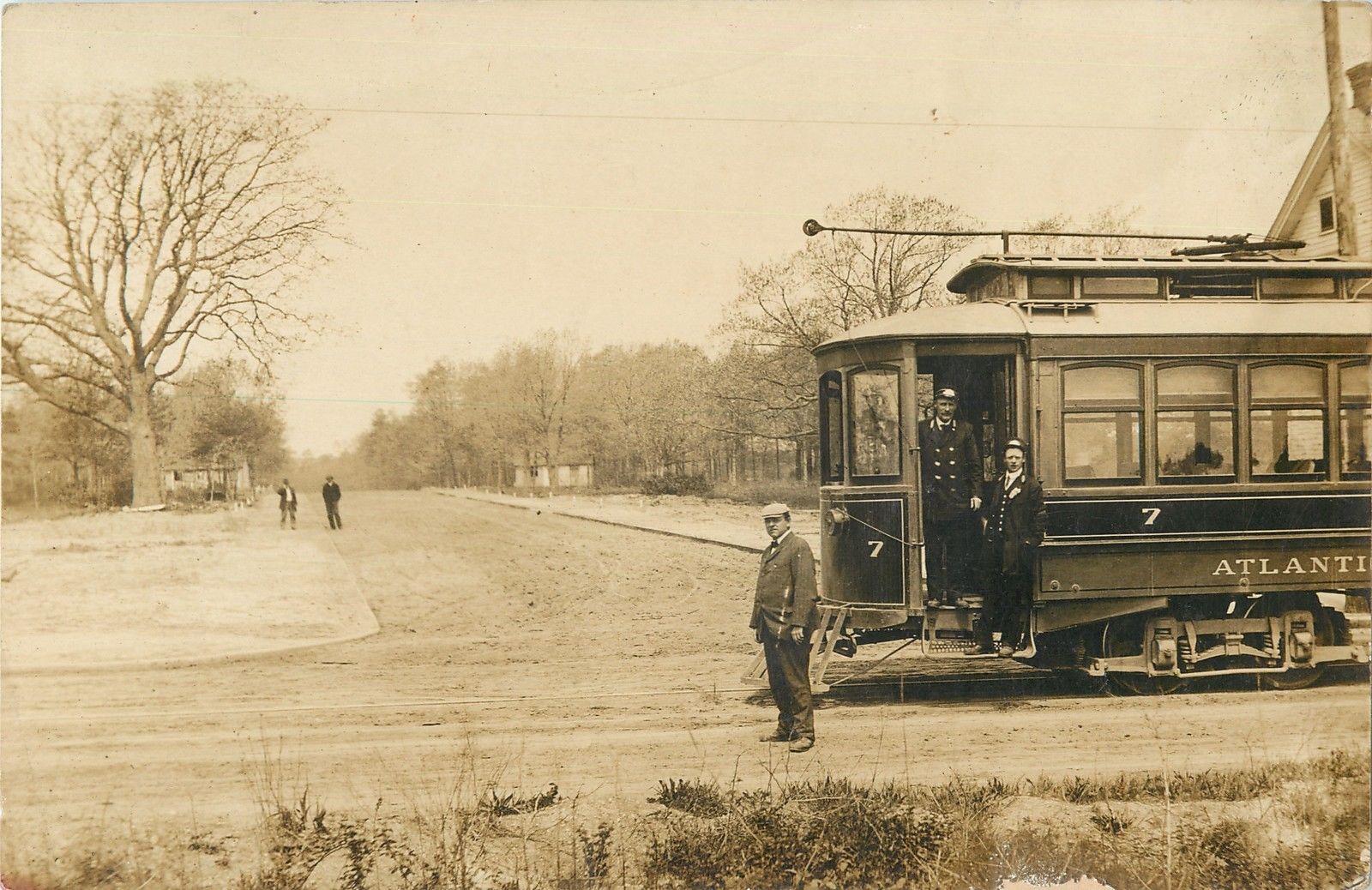 Atlantic City - Conductors and Motorman Posing - Trolley Scene - c 1910