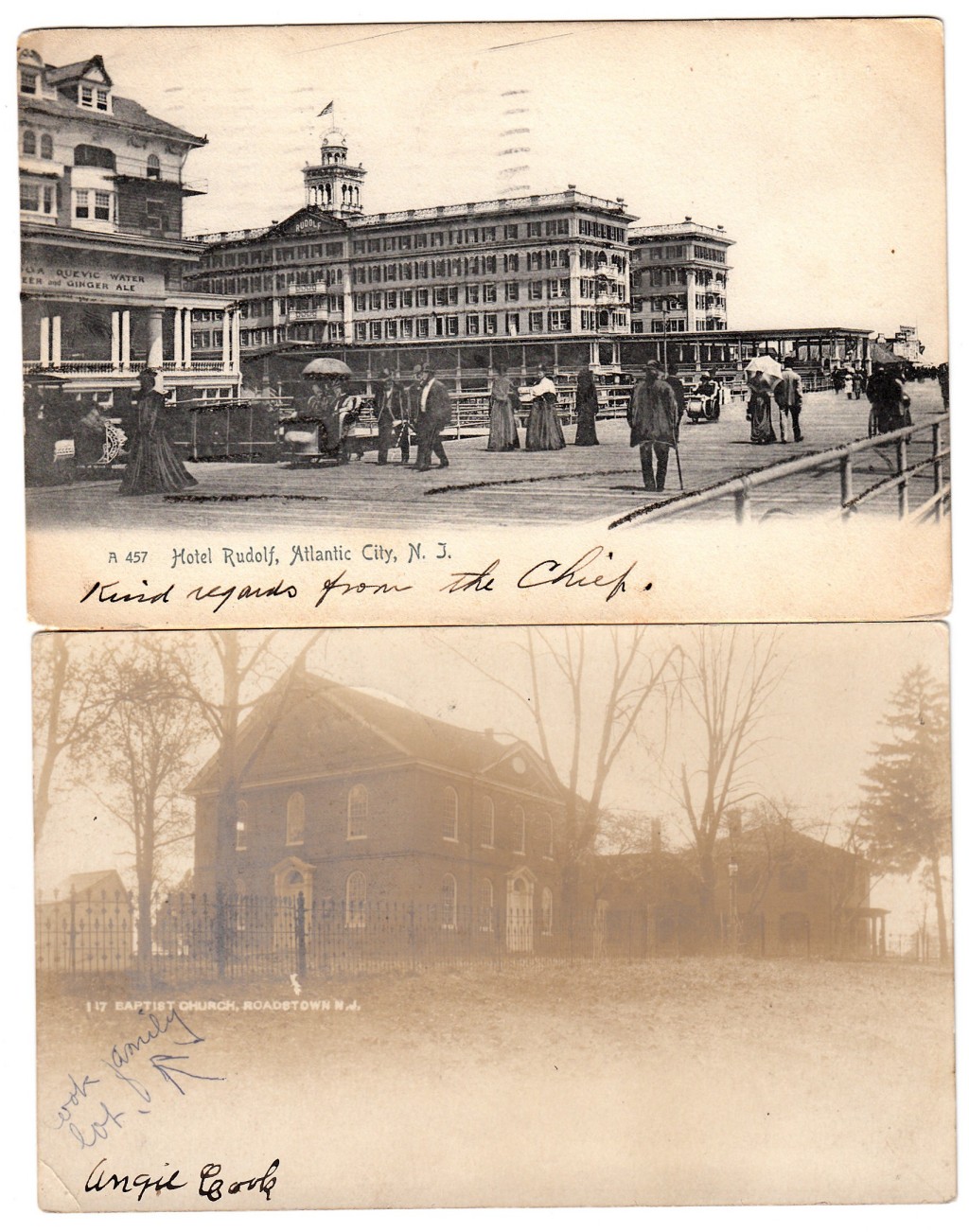 Atlantic City - Hotel Rudolf and boardwalk - c 1905