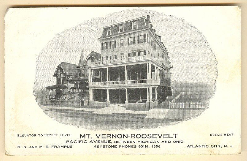 Atlantic City - Mt Vernon-Roosevelt Hotel - 1909