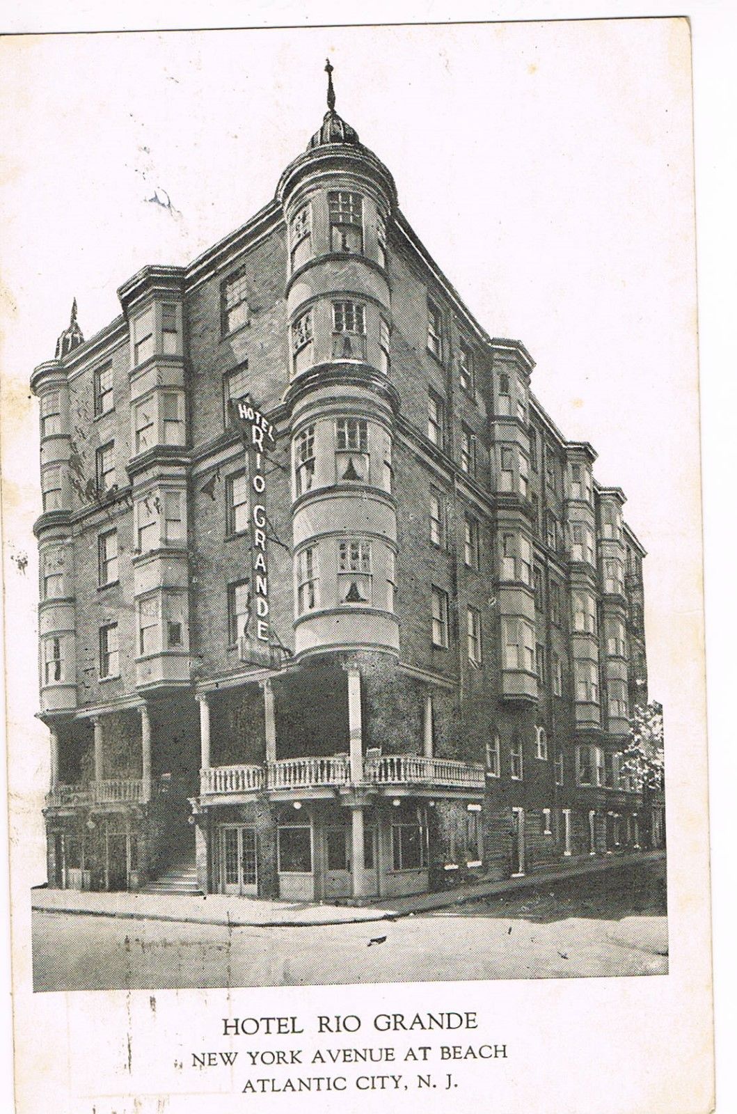 Atlantic City - Rio Grands Hotel - New York Avenue at the Beach - c 1910