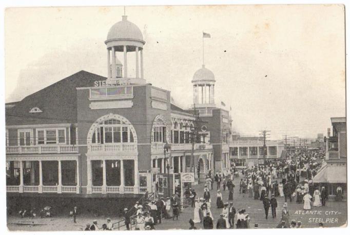 Atlantic City - Steel Pier and Boardwalk - 1905