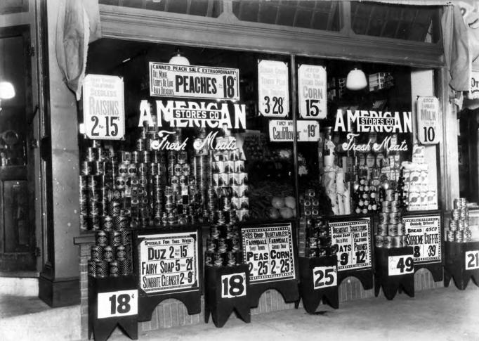 Egg Harbor City - The American Stores Market at the intersection of Philadelphia Ave and Agazziz Street-White horase Pike - c 1924