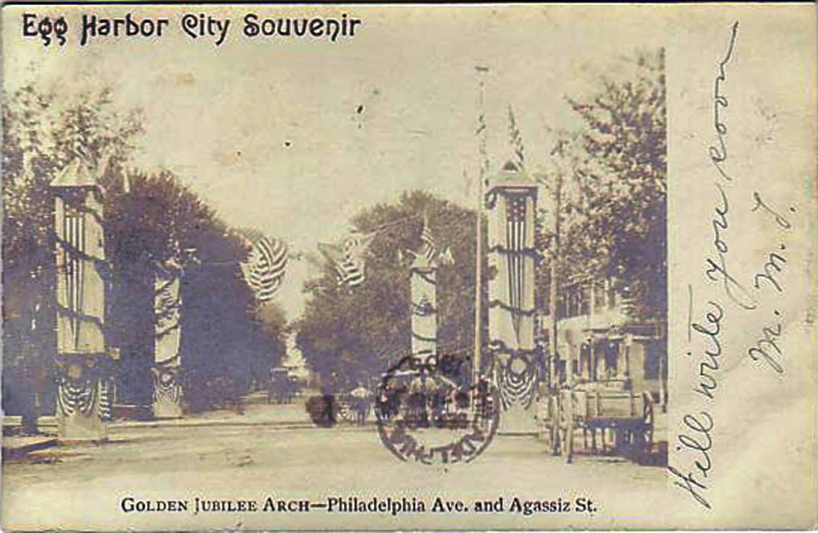 Egg Harbor City - The Golden Jubilee Arch - 1906