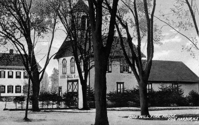 Egg Harbor City - The Good Will Fire House - The fire house was located at the south corner of Buffalo Avenue and the White Horse Pike - 1908