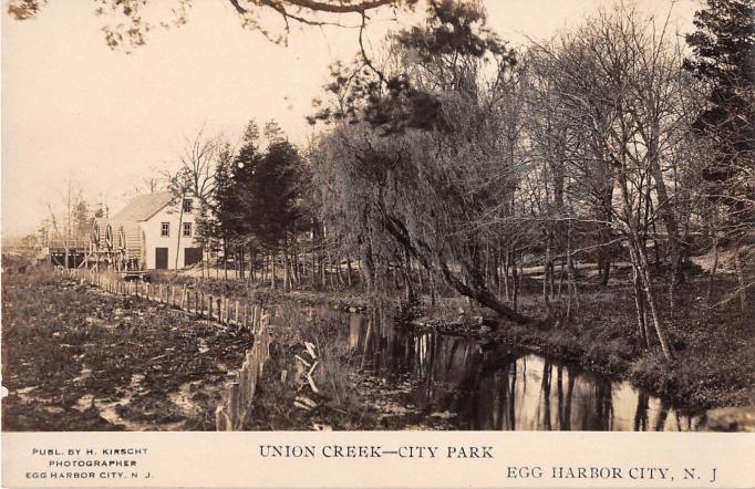 Egg Harbor City - Triple water wheel mill in city park