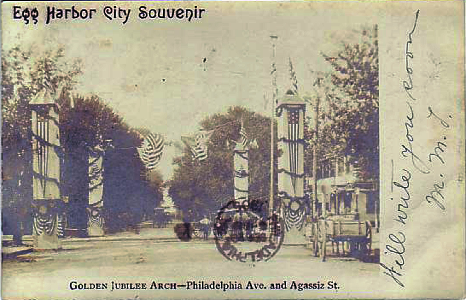 Egg harbor City - Golden Jubilee Arch - 1906