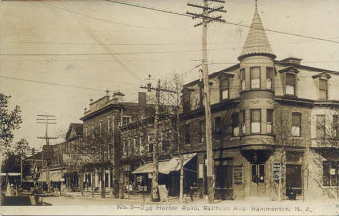 Hammonton - A view of Egg Harbor Road and Bellvue Avenue - 1908