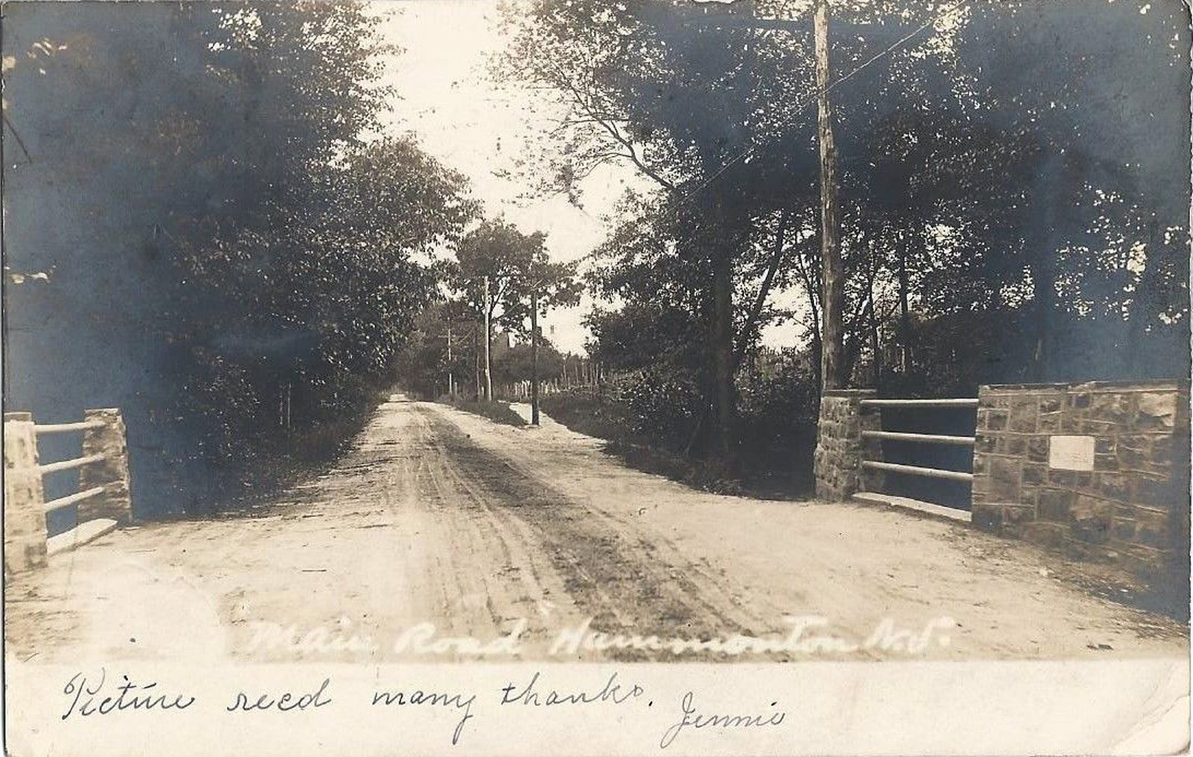 Hammonton - Looking along a street from a bridge