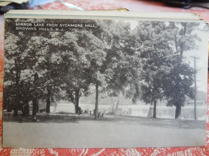 Browns Mills - Mirror Lake from Sycamore Hall - 1910s - 20s