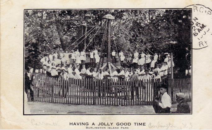 Burlington Island - The Circle Swing at Burlington Island Park - 1908