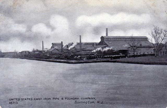 11Burlington NJ Co Iron Pipe Foundry Scene 