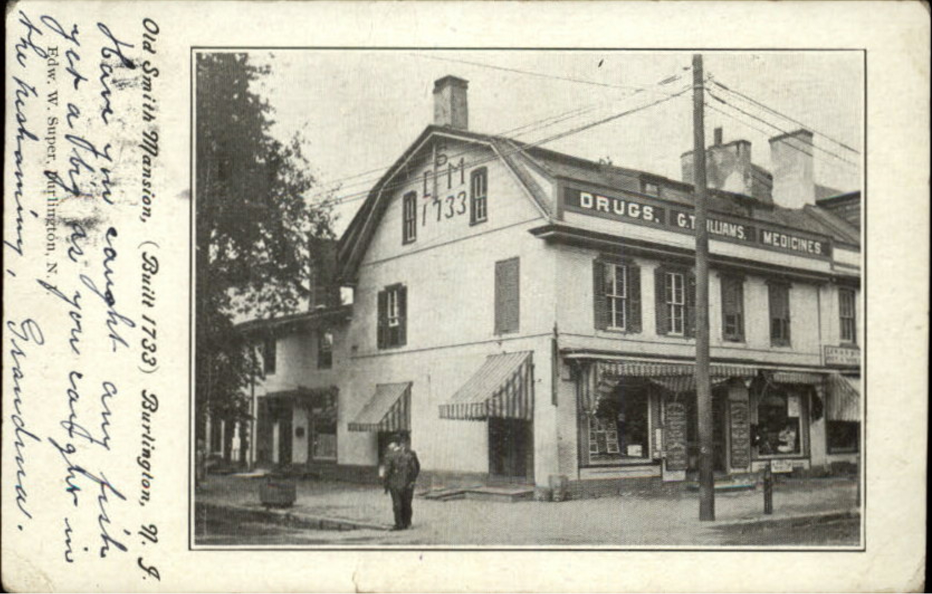 Burlington - The Smith Mansion - Built 1733 - c 1910