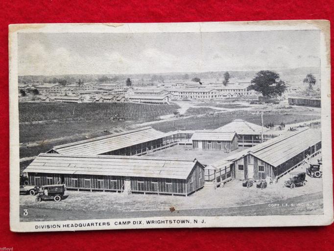 Camp Dix - Birds eye view of buildings - 1918