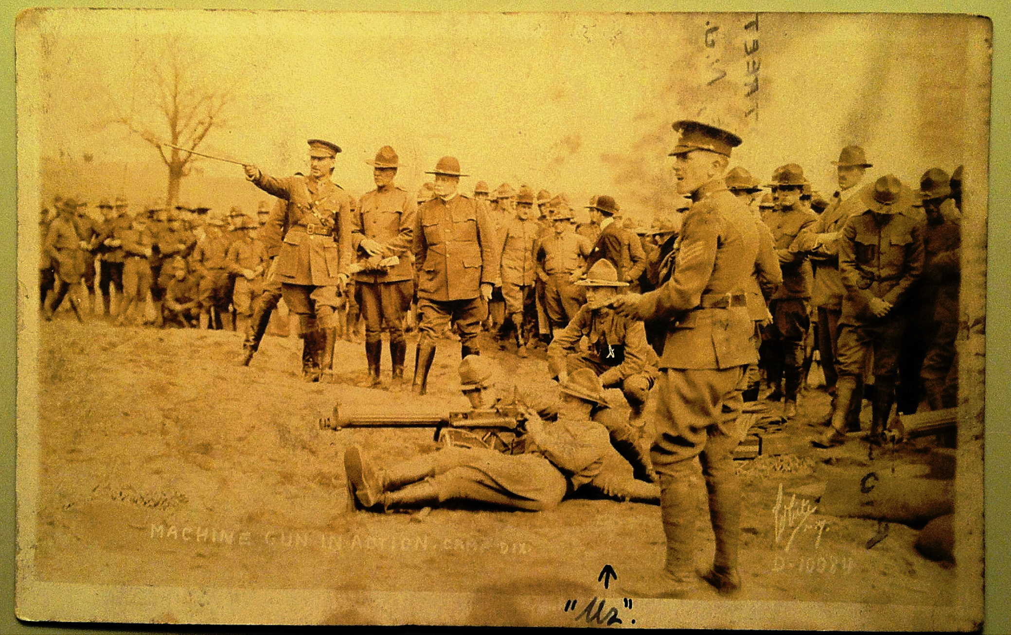 Camp Dix - Machine gun in action - 1918