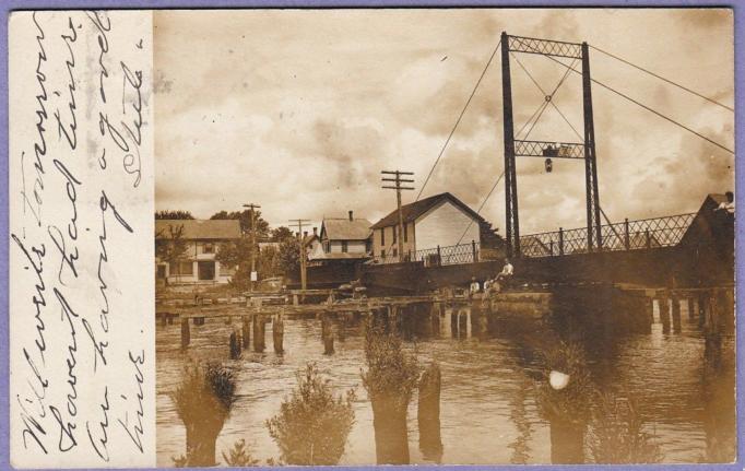 Roebling - Scene at a bridge - Doesnt look a lot  like Rebling to me - Mailed from Trenton in 1906