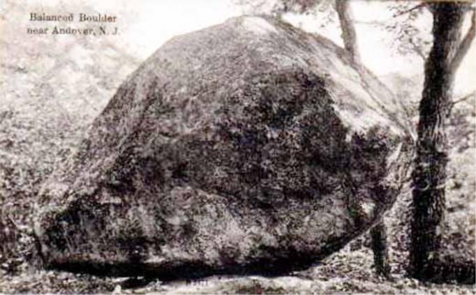 Andover vicinity - Balanced Boulder - c 1910 - b