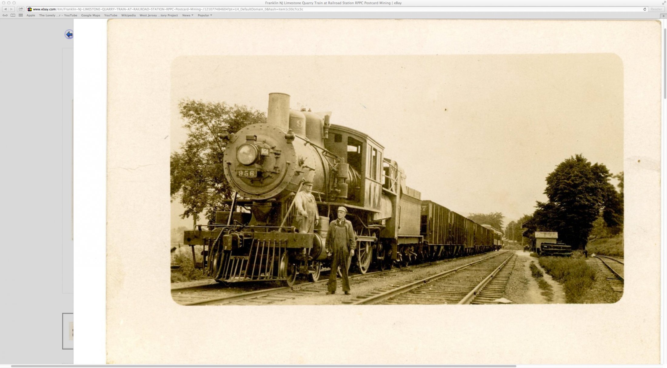 Franklin - Ore or quarry train at the station - 1914