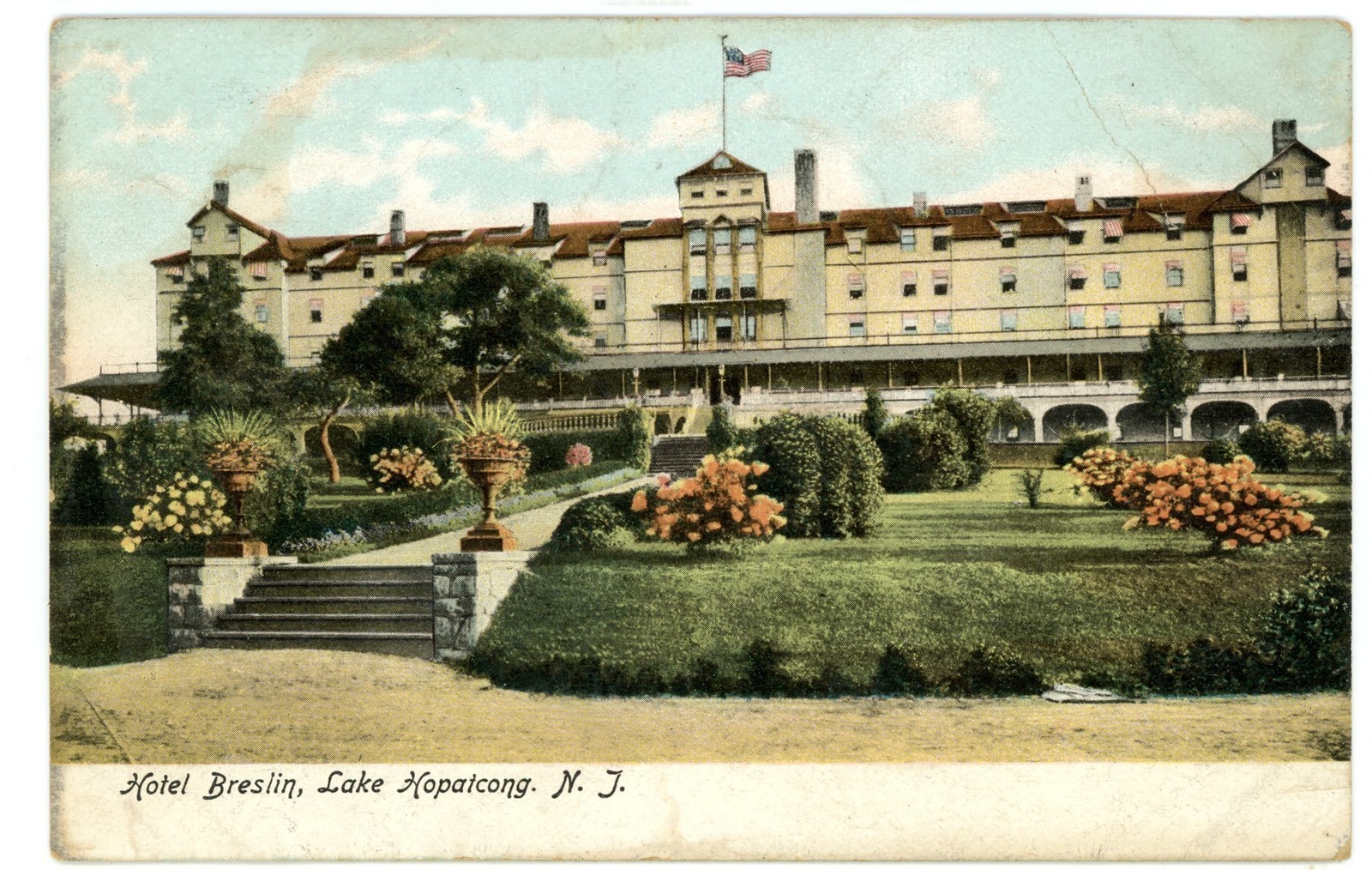 Lake Hopatcong - A view of the Hotel Breslin