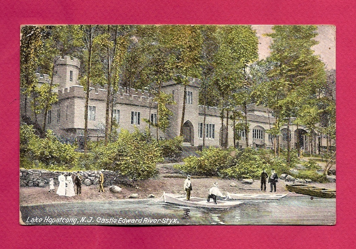 Lake Hopatcong - Part of Castle Edward along the shore - c 1910