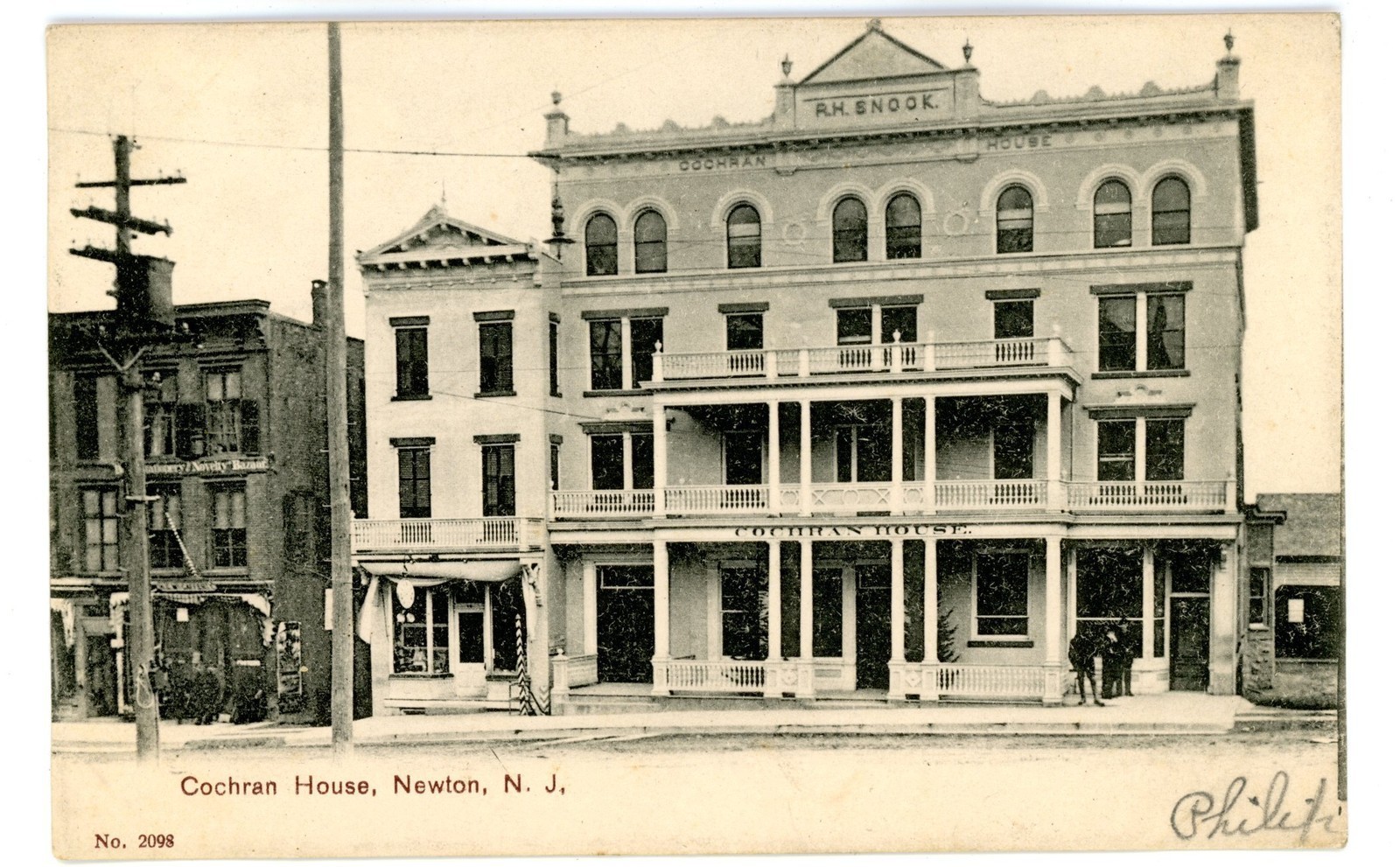 Newton - A wintry view of the Cochran House - c 1910