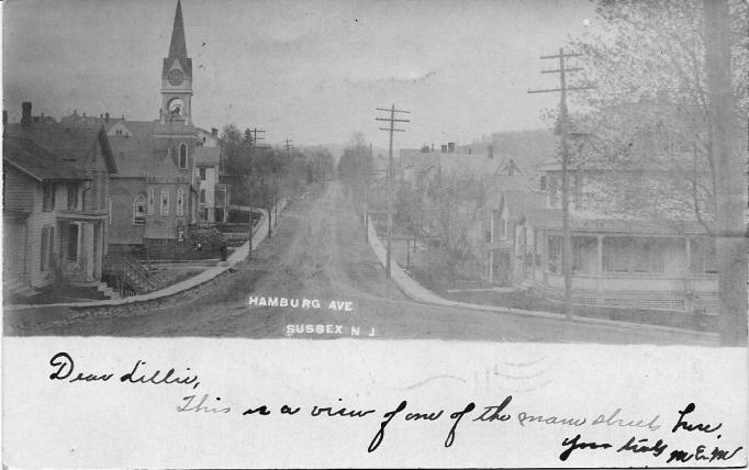 Sussex - Sussex County - view of Hamburg Avenue - c 1910